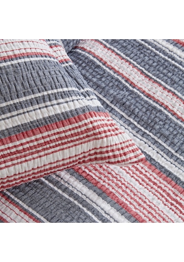 Karaca Home Denim Farley Çift Kişilik Yatak Örtüsü Seti Kırmızı