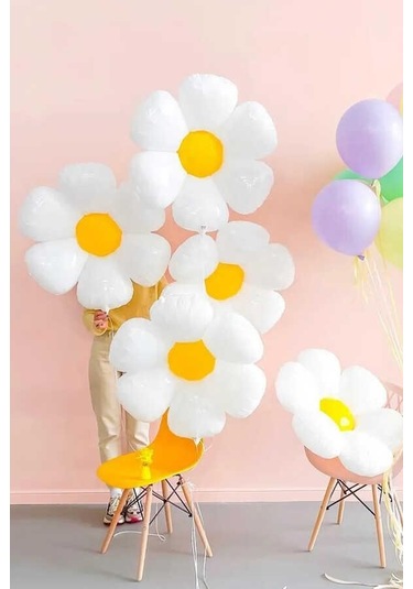 Papatya Folyo Balon 71 Cm Parti Kutlama Seti