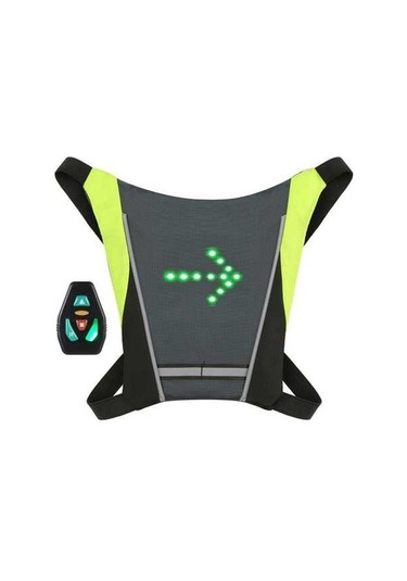 Didadodo Led Dönüş Sinyali Bisiklet Çantası, Usb Şarj Edilebilir, Yansıtıcı Sırt Çantası, Bağlantı Klipsi, Uzaktan Kumandalı Altın