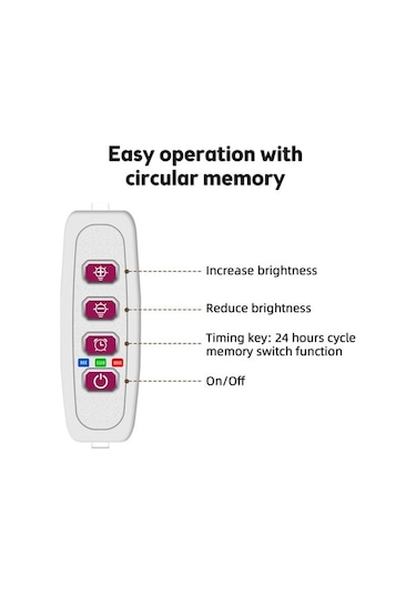 Reedark Led Bitki Büyüme Işık Şeritleri 6.2 W 63+63 Led 22.7 Lm Kırmızı Mavi Işık