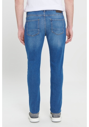 AC&Co / Altınyıldız Classics Ekstra Slim Fit Dar Kesim Pamuklu Riss Erkek Jean Kot Pantolon Lacivert