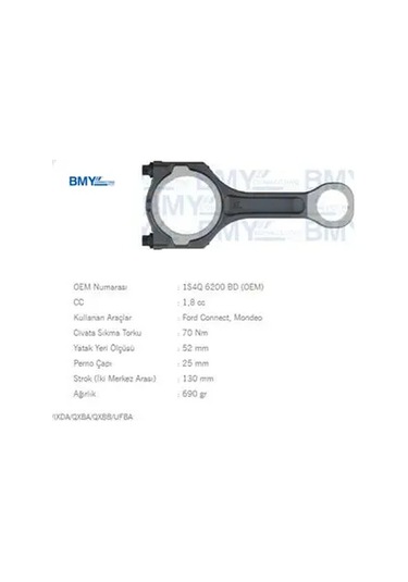 Piston Kolu 1.8 Tdci - Connect, Mondeo Hcpa,hcpb, P9pa,p9pc, P9pd, R3pa,rwpd