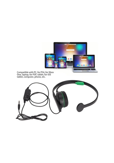 S481 Tek Taraflı Oyun Kulaklığı 3,5 Mm Stereo Kablolu Tek Kulaklı Kulaklık Mikrofon Ve Kablo İçi Kontrol İle Ps4 Ve Xbox One İçin