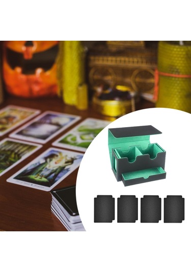 Suntek Kart Güverte Kutusu Oyun Kartı Kılıfı Oyuncak İç-yeşil