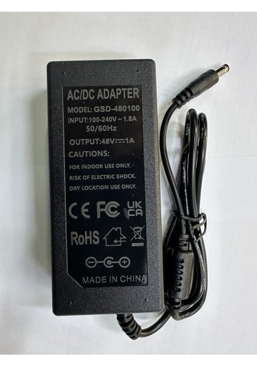 48 Volt 1 Amper Adaptör 48v 1a Adaptör 48 Volt 5.5 Mm 2.5 Mm Adaptör