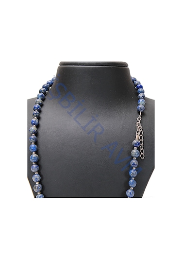 Işbiliravm Lapis Lazuli Taşi Kolye Gri