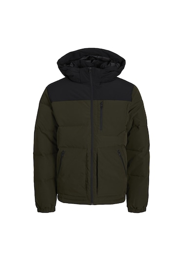 Erkek Rüzgara Dayanıklı Kapüşonlu Puffer Mont - Otto Rosin
