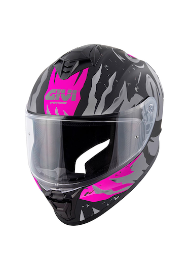 Givi 50.x Sharkbıte Motosiklet Kaskı Mat Siyah-mat Gri-mat Pembe