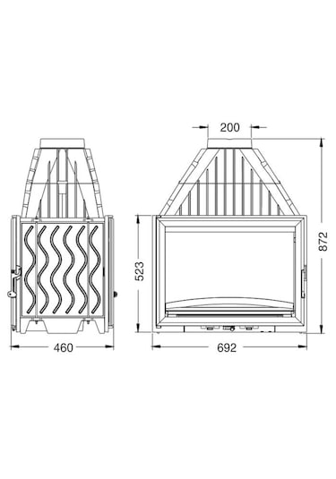 Invicta Şömine Haznesi 700 Çift Taraflı Tünel 9278 44