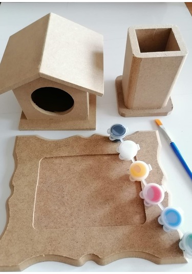 Hşap Boyama Seti 5 Parça Boyanabilir Oyuncak