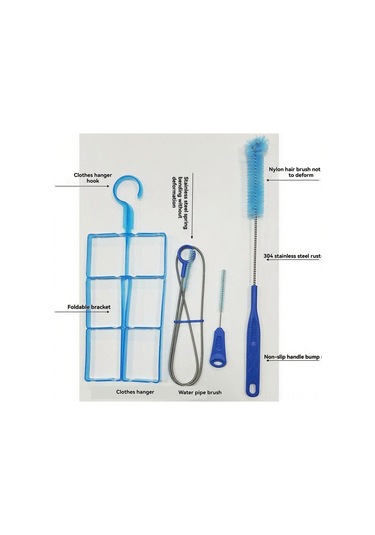 Xindoker Spor Su Çantası Temizleme Seti: Esnek Boru Fırçası, Pipet Fırçası, Büyük Fırçası, Kurutma Rafı Ve Depolama Çantası İle Tam Bakım Yeşil