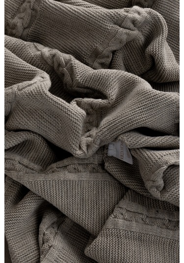 Trenza Vizon Çift Kişilik Battaniye 200x220 15035 Vizon