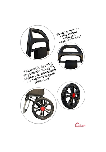 Lavinger 58a Pazar Arabası Plus Büyük Tekerli