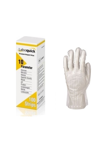 Laboquick 10 Parametre İdrar Analiz Stribi + Beybi Pet Eldiven 100 Adet