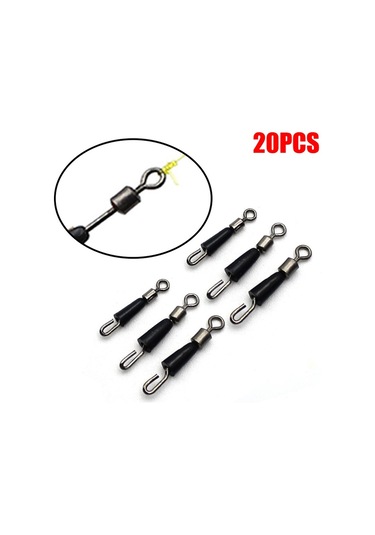 Sazan Balıkçılığı İçin 20 Adet Hızlı Değişim Balıkçılık Fırdöndüleri - Kolay Bağlantılı Konektör - Büyük Boy