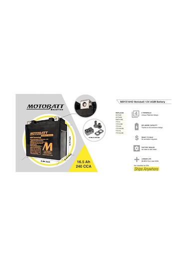 Motobatt Quadflex 4 Kutup 16 5 Ah 240 Cca Agm Akü