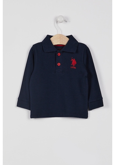 U.S. Polo Assn. U.S. Polo Assn Lisanslı Classic Lacivert Erkek Bebek Uzun Kol Lacivert