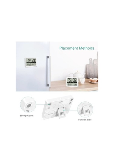 Moly Xiaoguang Orıa Nem Ölçer Termometre - Lcd Büyük Sayı Kapalı - Higrometre Doru - Oda Nem Ve Sıcaklık Ölçer