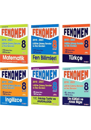 Fenomen Yayinlari 8.Sinif 2025 Lgs Çikmiş Sorular Ve Ikiz Sorular 6 Kitap