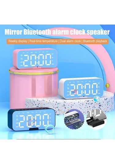 Besthome1 Hoparlörlü Dijital Saat: Fm Radyo, Tf Kart, Mobil Müzik Çalar, Pratik Kullanım