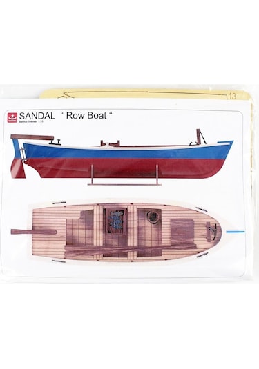 Türk Model 1/35 201 Balıkçı Teknesi, 18 Cm. Ahşap Model Kiti-55343