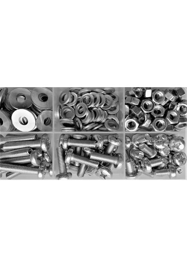 Krasimall Yarıküre Vida M6 Somun Ve Pul İle - 175 Adet. 169627928