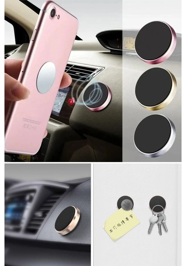 Zmc Bilişim Tüm Modellerle Uyumlu Manyetik Araç İçi Telefon Tutucu Çok Amaçlı Güçlü Mıknatıs Tutucu