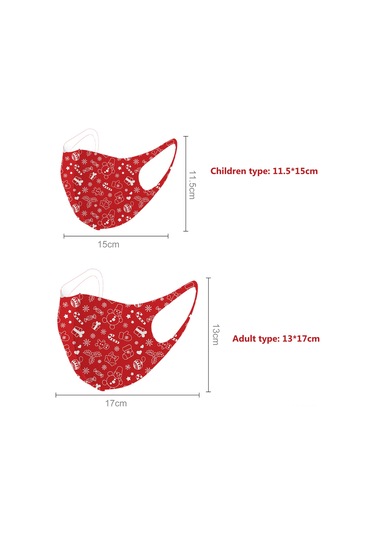 Vkemall Noel Temalı Buz İpek Maske - Erkek/kadın Kullanıma Uygun, Nefes Alabilir, Yıkama Uygun, Rahat Ve Koruyucu 1.5 M