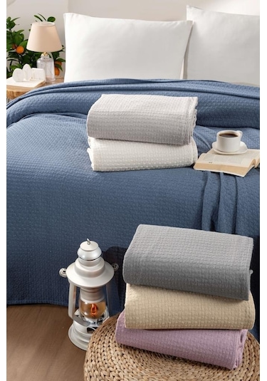Mulberry Hasır Pike Tek Kişilik Yatak Örtüsü 170x230 Cm 001