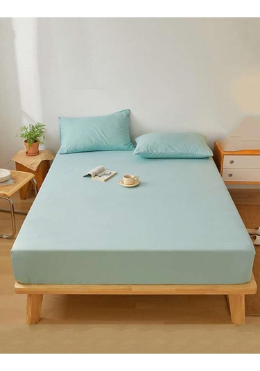 Totem Ranforce Yastık Kılıflı Lastikli Çarşaf Takımı Çift Kişilik 160 X 200 Açık Yeşil