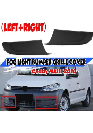 Caddy Mk Iıı Ve Touran 2010+ Ön Tampon Bulbasi Izgarasi Kapağı Sol-sağ 2k5853665+2k5853666 Siyah Abs
