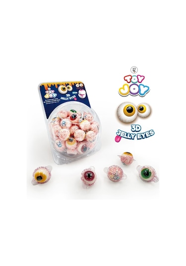 3d Jelly 18gr Göz Küre Kavanoz X 64adet Yumuşak Şeker - Türkiyede Ilk Gerçek Göz Şeker
