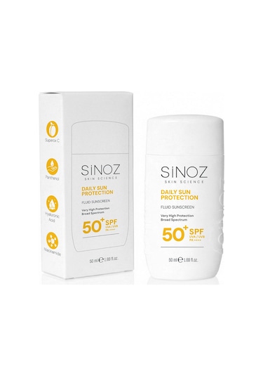 Sinoz Günlük Kullanım için Yüz Güneş Kremi SPF50+ 50 ML
