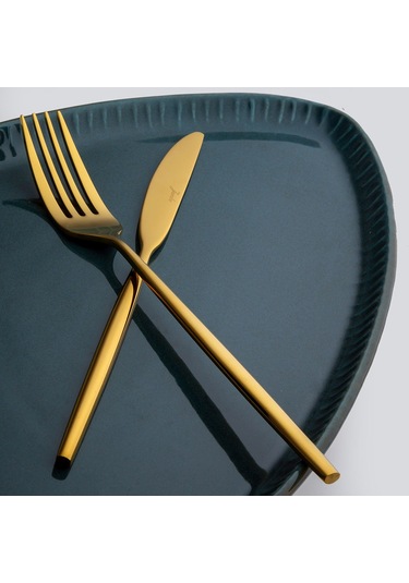 Jumbo 5900 Infinity Titanyum Gold 12 Kişilik 84 Parça Çatal Kaşık Bıçak Takımı Titanyum Gold Titanyum Altın