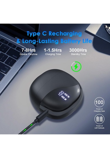 Teltree M62 Açık Kulaklı Ows Bluetooth Kulaklık - 144 Dil Gerçek Zamanlı Çeviri, Aı Teknolojisi, Siyah