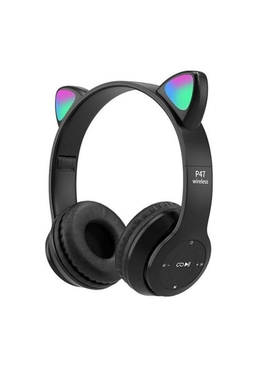 Rosepremium P47M Bluetooth 5.0 Kedi Tasarımlı Katlanabilir  Kulak Üstü Kulaklık