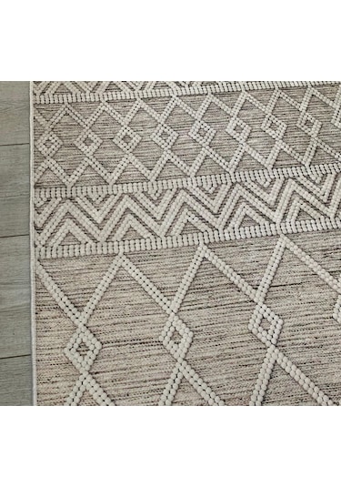 Beyaz Dijital Baskı Salon Halısı Kaymaz Tabanlı Yıkanabilir Halı Yolluk 513 Beyaz