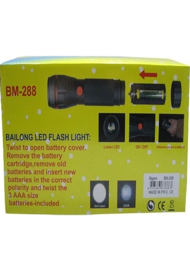 Oom Odaklamalı El Feneri Bigem Bm-288 Siyah