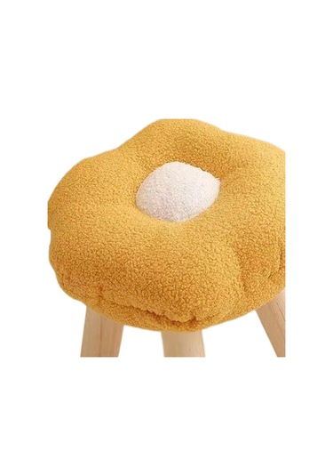 Suntek Footrest Puf Karikatür Çiçek Şekilli Kanepe Sarı Sarı