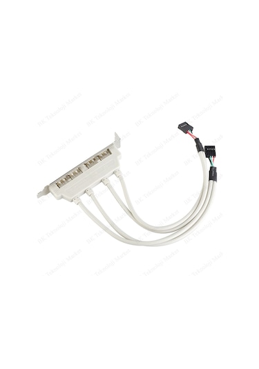 PC Anakart 9 Pin Header 4 Port USB 2.0 Dişi Kablo
