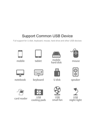 3'ü 1 Usb-c / Typ-c + Mıcro Usb + 4 X Usb 2.0 Bağlantı Noktası Hub Dönüştürücü, Kablo Uzunluğu: 12cm Beyaz