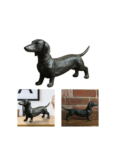 Homyl Reçine Köpek Heykeli Masaüstü Heykel Dekor Modern Ev 18 5 11cm