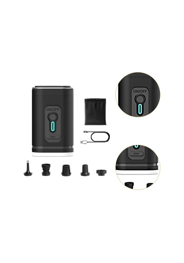 Suntek Şişme Ürünler Için Taşınabilir Hava Pompası Siyah