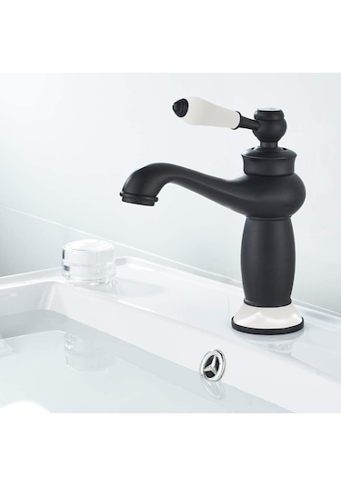 Fause Rustik Lavabo Bataryası Vintage Siyah Klb100-B