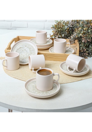 Keramika Groundlace Nordic Kahve Takımı 12 Parça 6 Kişilik 21501