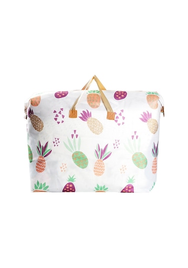 Sones Giysi Yorgan Saklama Çantası Büyük Kapasiteli Su Geçirmez Nem Geçirmez Taşınma Bagaj Çantası, Stil: 120l Ekstra Büyük Ananas Diğer