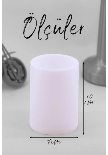 3 Lü Flamingo Led Mum Bardak Tipi Pilli Dumansız Alevli Dekoratif Yapay Mum 10 Cm Yeşil