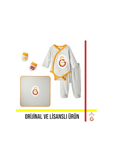 Galatasaray Lisanslı 4 Lü Gri Hastane Çıkış Gri - Beyaz