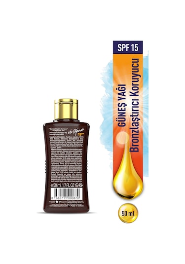Eda Taşpınar SPF 15 Koruyucu ve Bronzlaştırıcı Yağ 50 ML