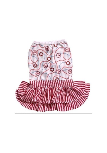 Gedyco Navy Red Küçük Irk Köpek Elbisesi